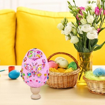 Pisanki DIY Kolorowanki Jajka Ręcznie Robione Dekoracyjne Kolorowe Wielkanocne Różowe