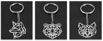 БРЕЛОК, брелок, ажур, сталь, ВОЛК, ВОЛК