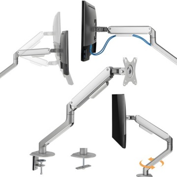Držák Na Monitor Jedno Rameno Stolní 17-32" Standard Vesa Stříbrný