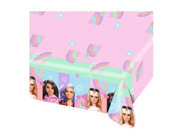 Obrus urodzinowy Barbie - 120x180 cm - 1 szt