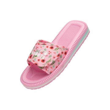 ТАПОЧКИ ЖЕНСКИЕ 39 РОЗОВЫЕ С ЦВЕТАМИ KUBOTA VELCRO COMFORTABLE 39