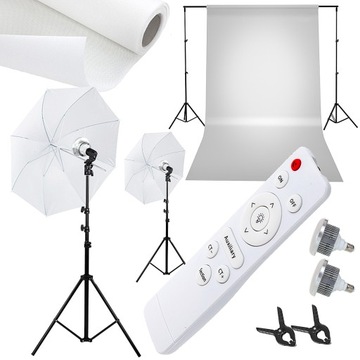 Zestaw Academy z PILOTEM 2xLED 50W Parasol 84 Tło