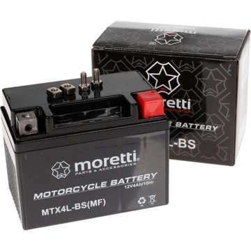 ГЕЛЕВАЯ АККУМУЛЯТОРНАЯ БАТАРЕЯ MORETTI YTX4L-BS ДЛЯ СКУТЕРА BARTON