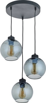 Nowoczesna lampa wisząca Szklane kule 3xE27 grafit