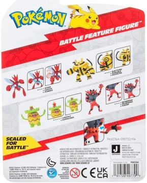 Боевая фигурка Pokemon Incineroar с функцией подвижной атаки