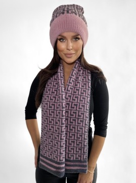 ЖЕНСКИЙ КОМПЛЕКТ ШАПКА БИНИ ШАРФ ШАРФ БОЛЬШОЙ ТЕПЛЫЙ КОМПЛЕКТ ДЛЯ ЗИМНИХ ЦВЕТОВ