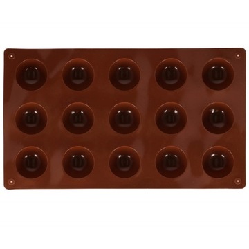 СИЛИКОНОВАЯ ФОРМА ДЛЯ ВЫПЕЧКИ МОНОПОРЦИИ ШОКОЛАДНЫХ МАББЛОВ, ПОЛУСФЕРА