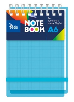 Kołonotatnik A6 Tetis KB060-NKA6 100 kartek niebie
