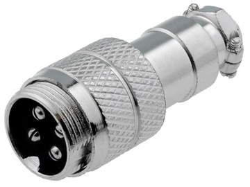 Wtyk mikrofonowy męski PIN 4 na przewód; MIC-344