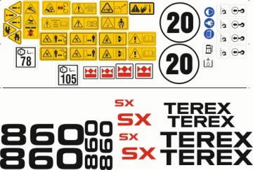 naklejki naklejka TEREX 860 sx