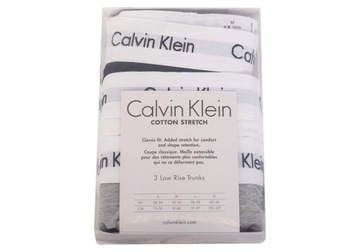 CALVIN KLEIN BOKSERKI MĘSKIE LOW RISE TRUNK 3 PAK WIELOKOLOROWE r.XL