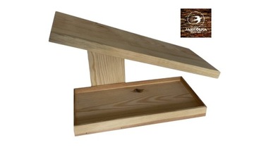 KARMNIK DLA PTAKÓW HANDMADE DUŻY SUROWE DREWNO XXL