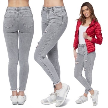 129_ S/36_ MODELUJĄCE KLASYCZNE SPODNIE JEANS