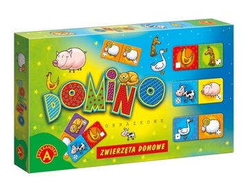 DOMINO OBRAZKOWE ZWIERZĘTA DOMOWE 4+