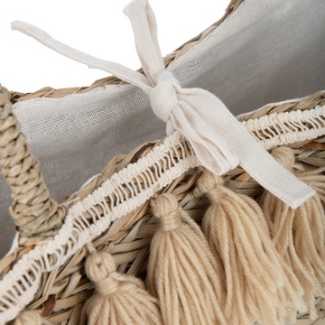 ПЛЯЖНАЯ КОРЗИНА С ДЖУТОВОЙ БАХРИКОЙ - J-LINE