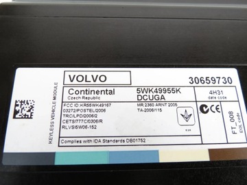 MODUL ŘÍZENÍ KEYLESS 30659730 VOLVO S60 II V60 I