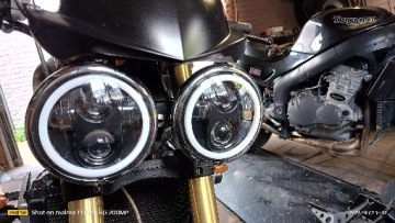 ФАРА МОТОЦИКЛА ПЕРЕДНЯЯ ФОНАРЬ H4 LED 5,75 дюйма 14,3 см Хром