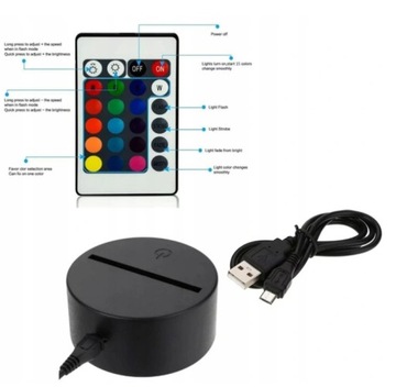 3D светодиодная биткойн-ЛАМПА 16 цветов RGB с дистанционным управлением