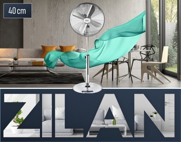 WENTYLATOR PODŁOGOWY STAL CHROM 50W, 40CM