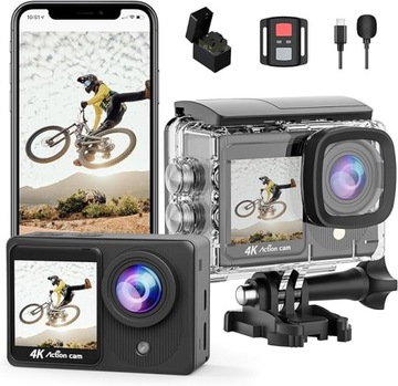 TIMNUT C26 kamera sportowa 4K z ekranem dotykowym