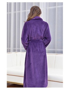 ЖЕНСКИЙ ФЛИСОВЫЙ ХАЛАТ ДЛИННЫЙ, ЭЛЕГАНТНЫЙ, ТЕПЛЫЙ, МЯГКИЙ, ТОЛСТЫЙ КАРМАН, КАЧЕСТВЕННЫЙ