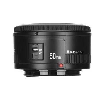 Объектив YONGNUO YN50mm F1.8 AF 1:1,8 Стандартный объектив с фиксированным фокусным расстоянием, черный