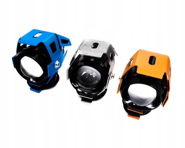 2 светодиодные галогенные лампы для мотоциклов, четыре фары