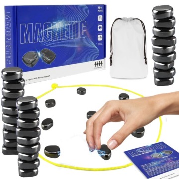 MAGNETYCZNE KAMIENIE GRA 40szt STRATEGICZNA EDUKACYJNA MAGNETIC