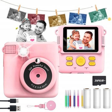 INSTANT CAMERA THERMAL PRINTER 1000MAH + 3* PAPIER DO DRUKU TERMICZNEGO