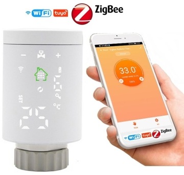 ИНТЕЛЛЕКТУАЛЬНЫЙ ТЕРМОСТАТ НА ГОЛОВКЕ TUYA ZIGBEE WIFI