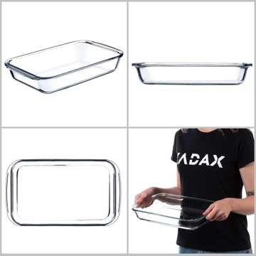 МАЛЕНЬКАЯ ПРЯМОУГОЛЬНАЯ СТЕКЛЯННАЯ ЗАГОТОВКА ОБЪЕМОМ 2,2 Л ДЛЯ ВЫПЕЧКИ