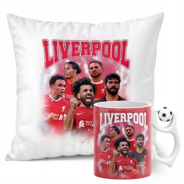 Zestaw Kubek Piłkarski + Poduszka Liverpool Salah Baker