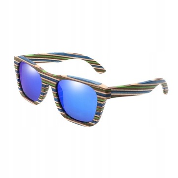 ch-Wood Vintage Retro Polarized Uv Protection Blue