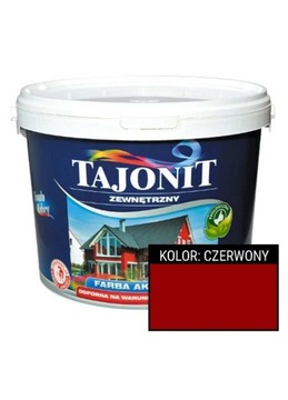 TAJONIT - akrylowa farba zewnętrzna CZERWONY | 10l