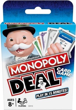 GRA KARCIANA MONOPOLY DEAL DLA CAŁEJ RODZINY OD 8 LAT