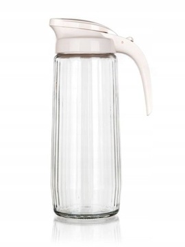 Szklany dzbanek z pokrywką 1,5L STRIPE Banquet KREMOWY
