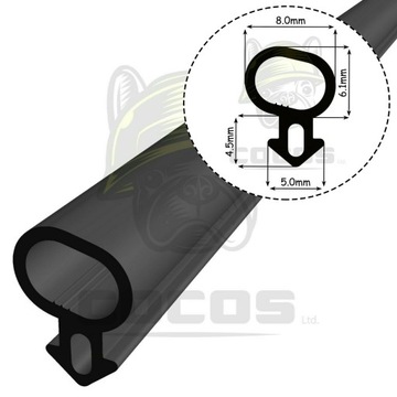 Уплотнитель окон ПВХ S-232 PANORAMA ЧЕРНЫЙ 1м