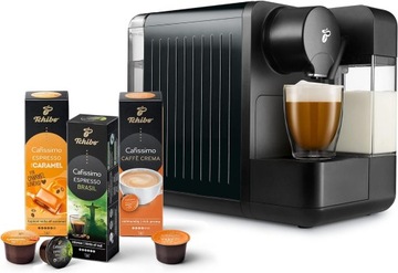 Ekspres kapsułkowy Tchibo CAFISSIMO MILK 1350W 1,2L Czarny + 30 Kapsułek