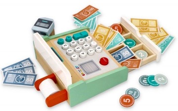 LELIN ДЕРЕВЯННЫЙ КАССОВЫЙ МАГАЗИН 3+