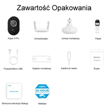 Kamera IP WiFi REOLINK ARGUS 3 PRO 4MP+KARTA 128GB