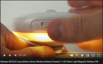 11 СВЕТОДИОДНЫЙ ЛАМПА С ДАТЧИКОМ ДВИЖЕНИЯ, НА АККУМУЛЯТОРЕ