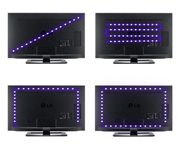LED ТВ ЛЕНТА ПОДСВЕТКА ТЕЛЕВИЗОРА RGB 5V USB 3M + ПУЛЬТ ДУ