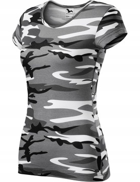 MALFINI CAMO PURE C22 WOJSKOWA koszulka DAMSKA MORO krótkie rękawki L