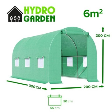 Садовая пластиковая туннельная теплица 6м2 фольга TF03G 3x2m Зеленый