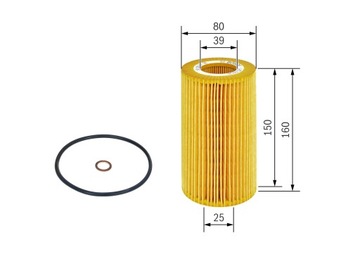 BOSCH FILTR OLEJE BMW 5 E34 1457429141