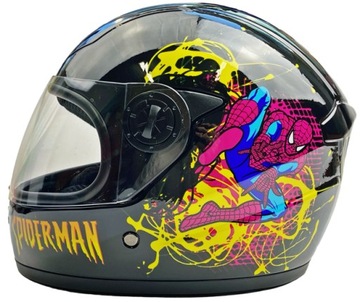 MINI KASK DLA DZIECI DZIECKA SPIDERMAN MOTOR 49-50