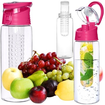 BUTELKA NA WODĘ Z WKŁADEM NA OWOCE 650ml NATURALNY OWOCOWY SMAK WODY