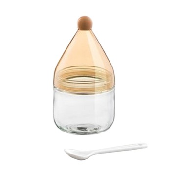 Seasoning Jar Kitchen Countertop Glass Food Yellow