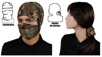 Chusta ochronna wielofuncyjna komin bandana moro Mil-Tec woodland