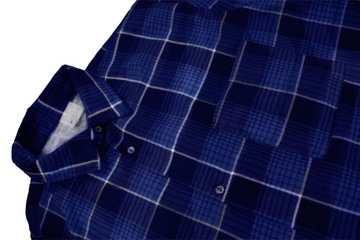 ФЛАНЕЛЕВАЯ РАБОЧАЯ РУБАШКА, СИНЯЯ Клеточка, XXL, 2XL